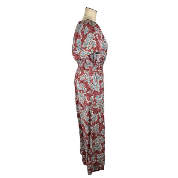 Anthropologie The Somerset Jumpsuit Womens Sz Small Floral Wide Leg Pockets Boho - Picture 7 of 7
